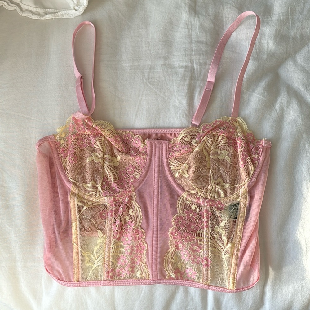 Pink corset top
